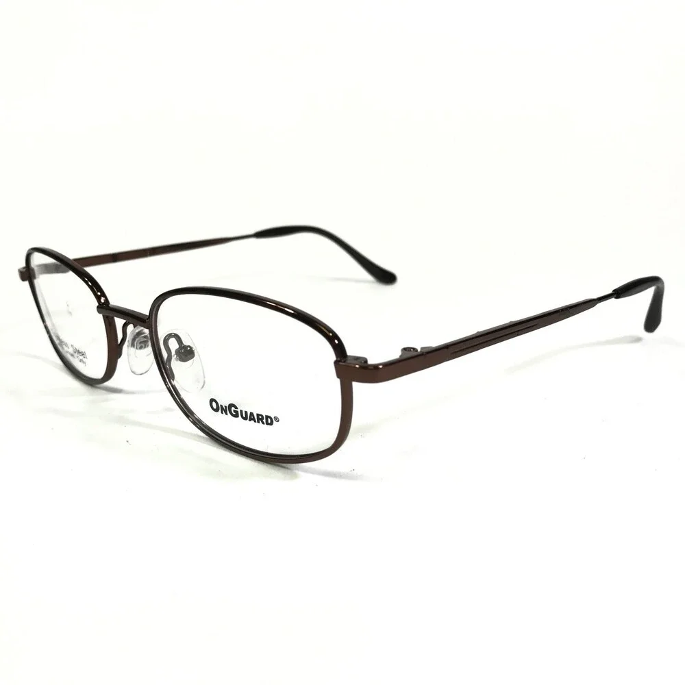 OnGuard Safety Eyeglasses Frames OG-113 Brown Round Full Rim Z87-2+ 51-18-135